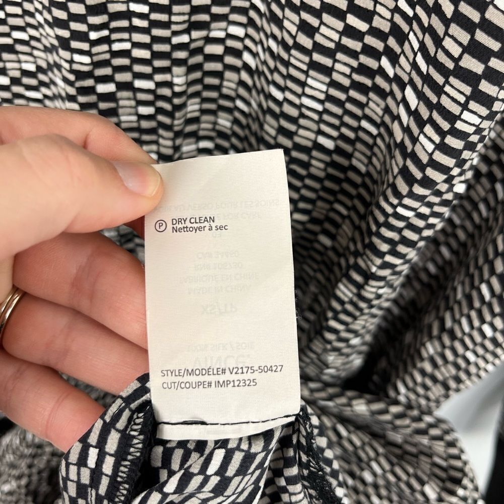 Vince Patterned Drawstring Waist Dress XS - Picture 5 of 7